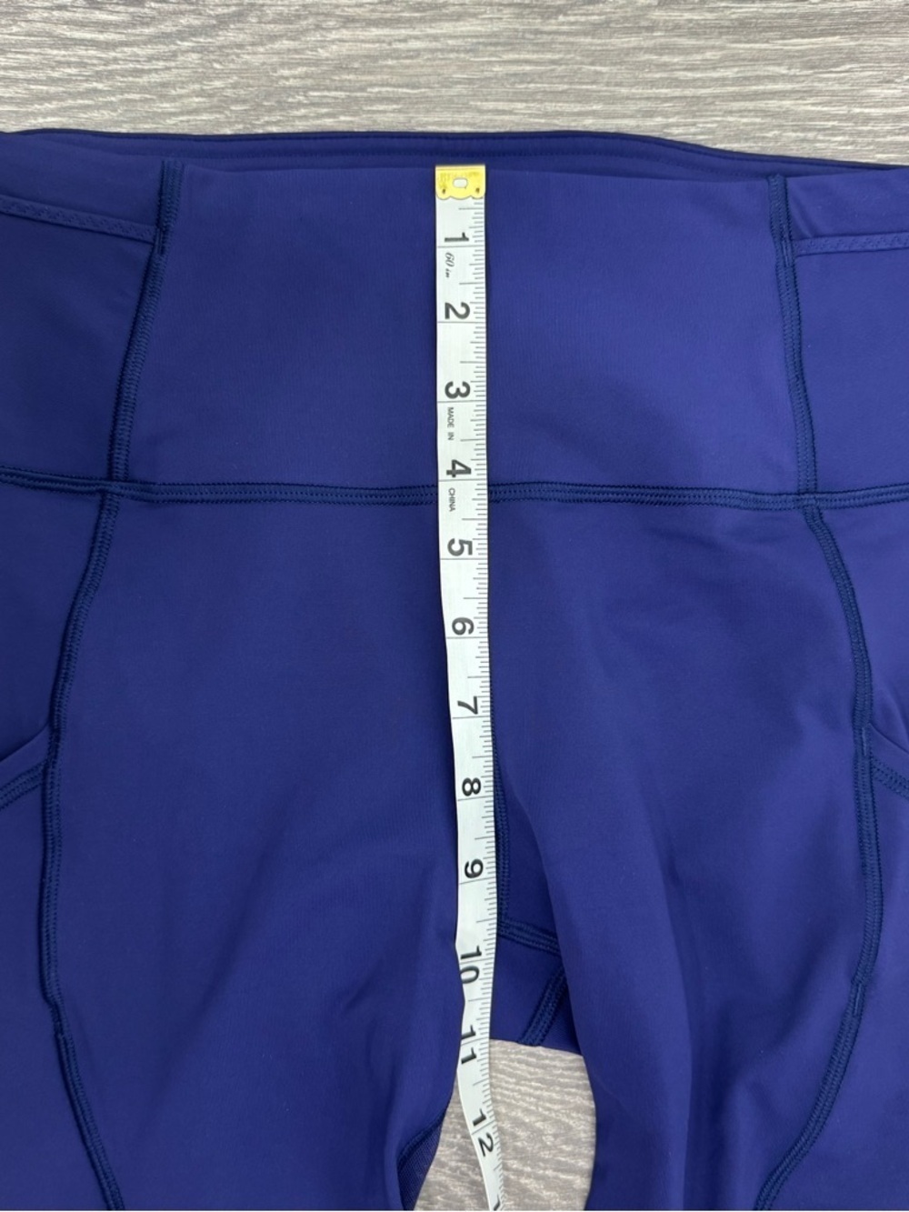 Lululemon Women’s Outrun Crop Leggings Size 8 Blue 17” Inseam Run Workout EUC - Picture 12 of 15